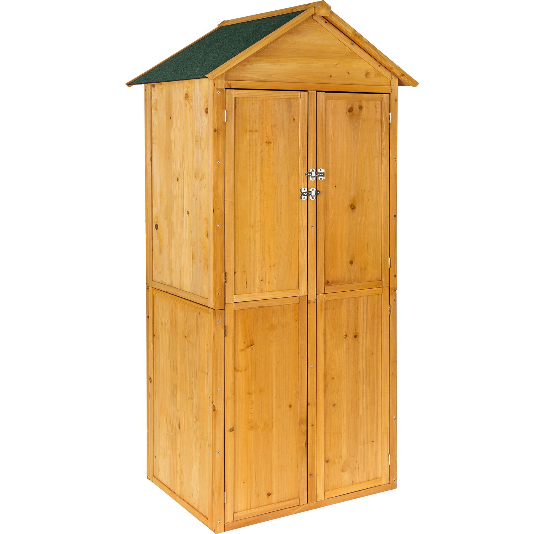 Caseta de jardín para herramientas madera 80.5 x 60 x 213.5 cm marrón