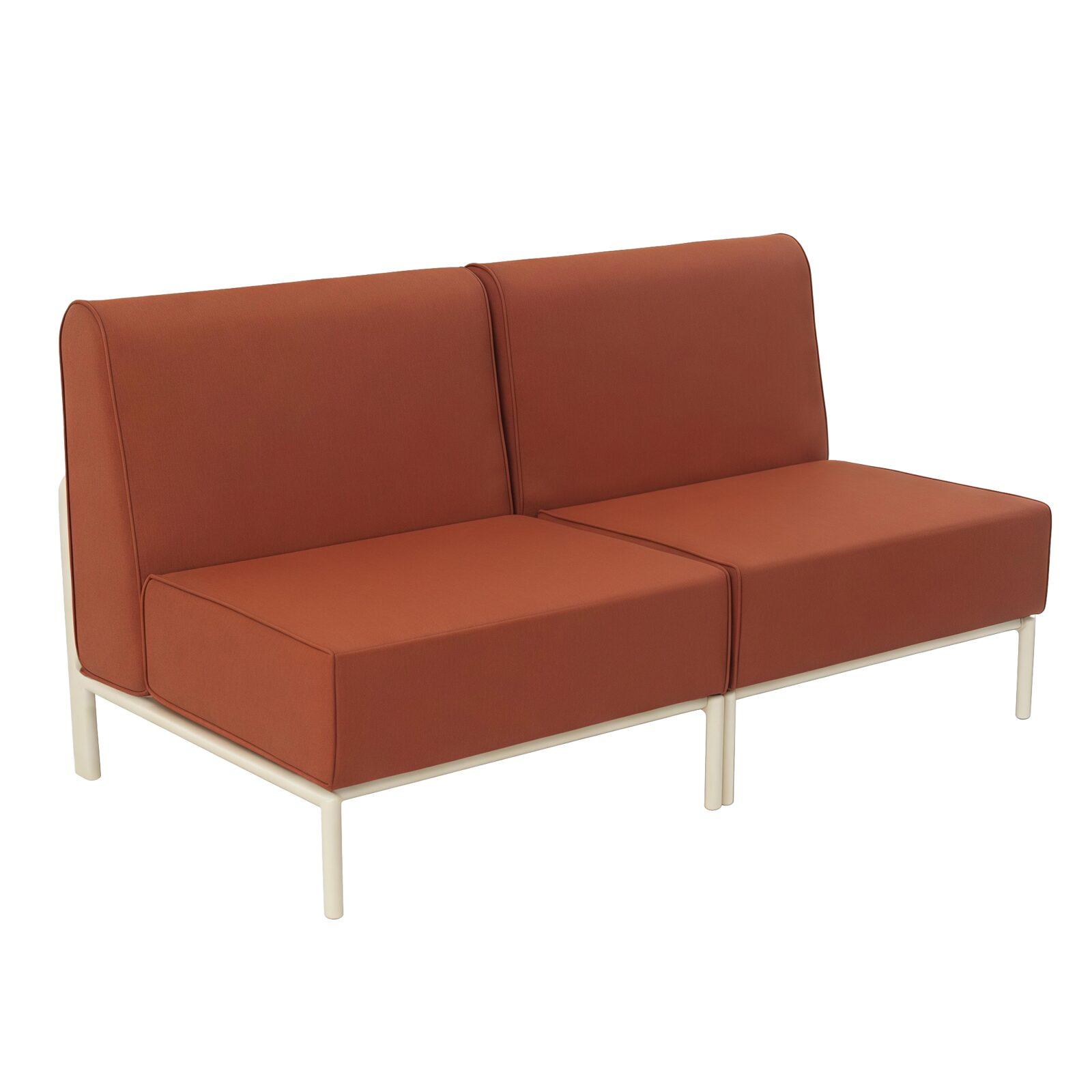 Oviala - conjunto modular de jardín bajo para 2 personas terracota