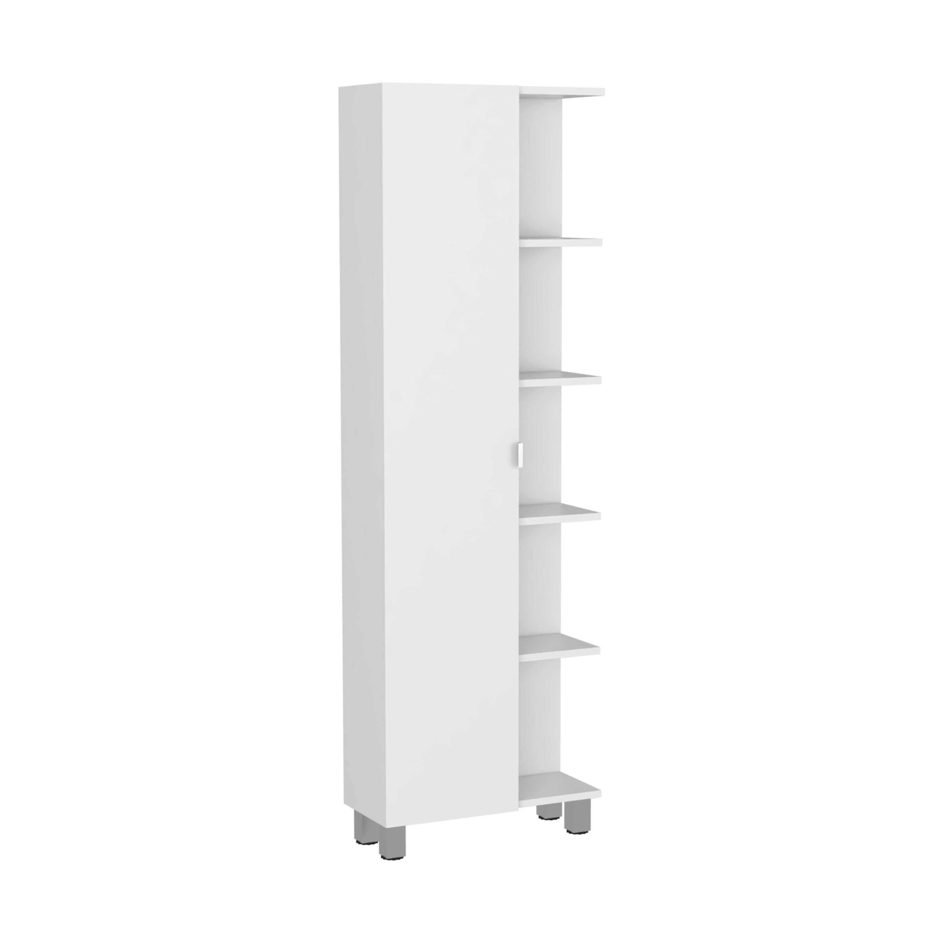 Mueble esquinero de baño urano con 5 estantes, blanco