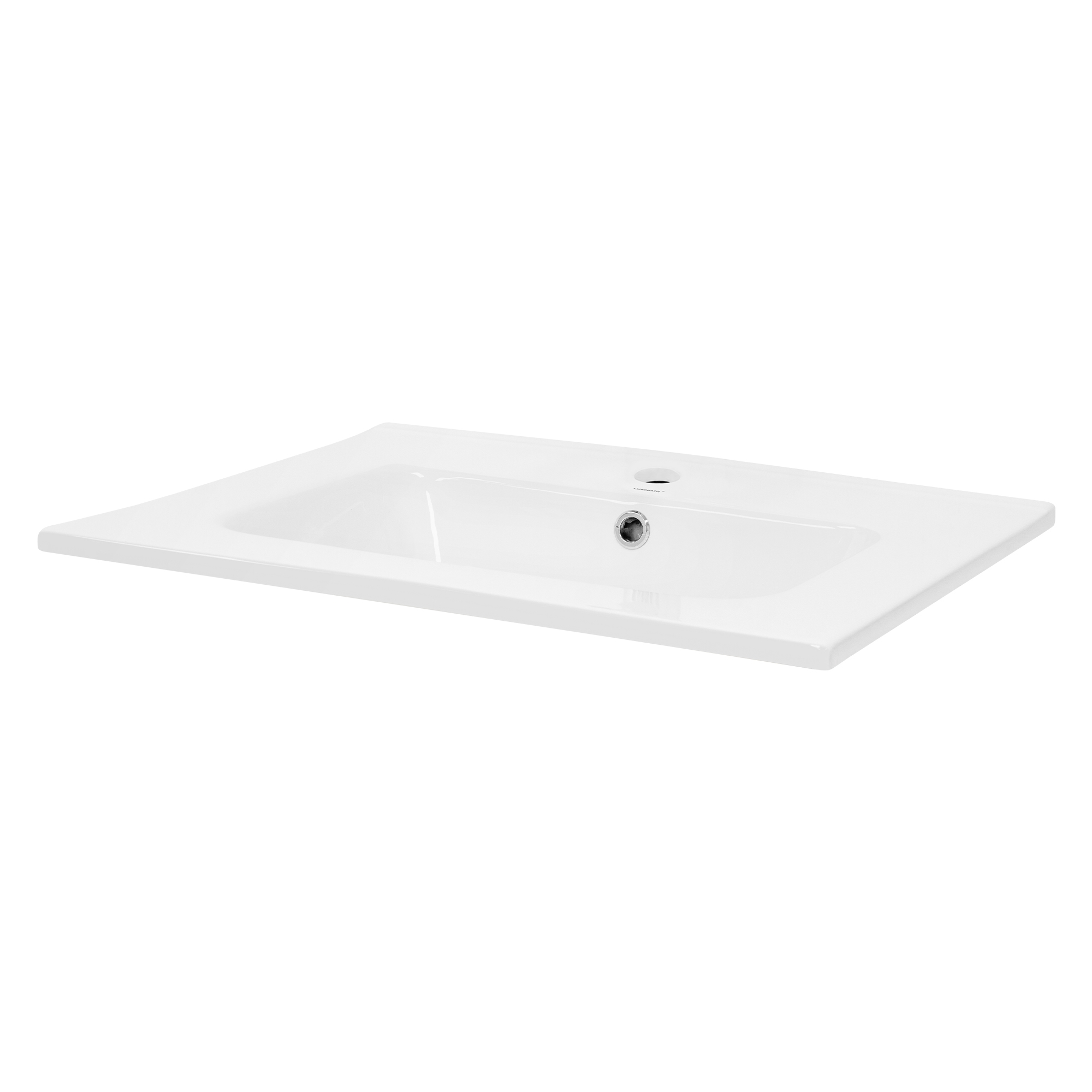 Lavabo incl. Desagüe con rebosadero 61x16,5x46cm blanco ecd geramny