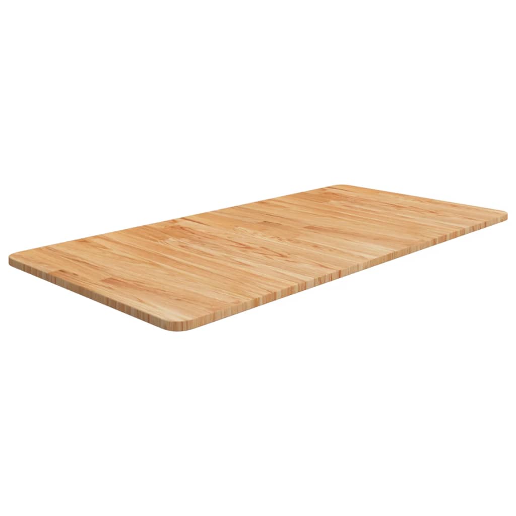 Encimera baño madera maciza tratada marrón claro 100x50x1,5 cm eerf8975
