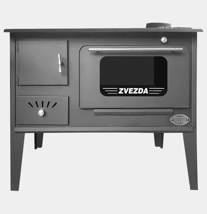 Zvezda - cocina de leña narodna chp - placa de hierro fundido - 6,1 kw