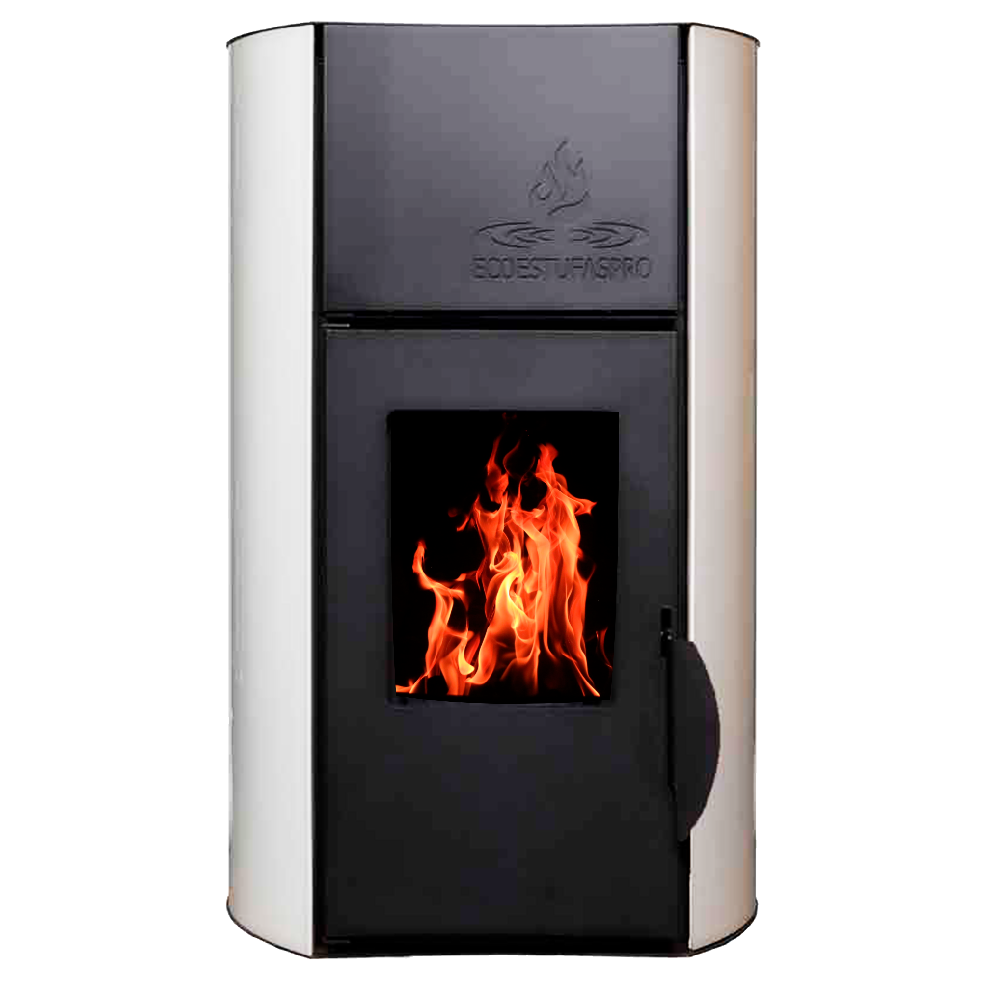 Hidroestufa de pellets Hydra 18 Blanco, 18kW, hasta 150m2