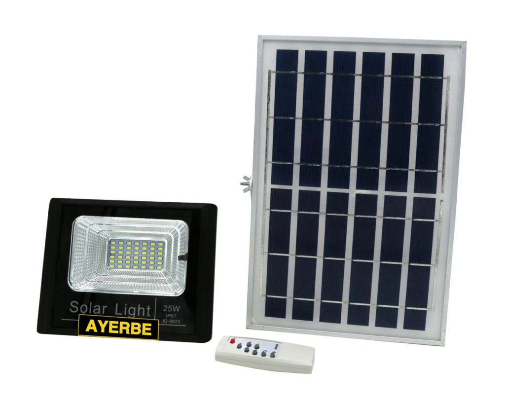 Ayerbe - 620660 - foco solar 25 w con sensor y mando a distancia