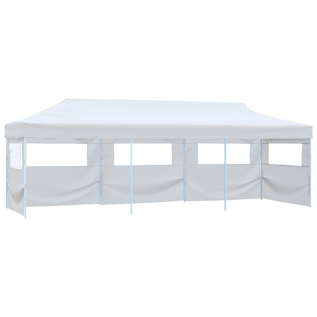 vidaXL carpa de fiestas pop-up plegable con 5 paredes blanco 3x9 m