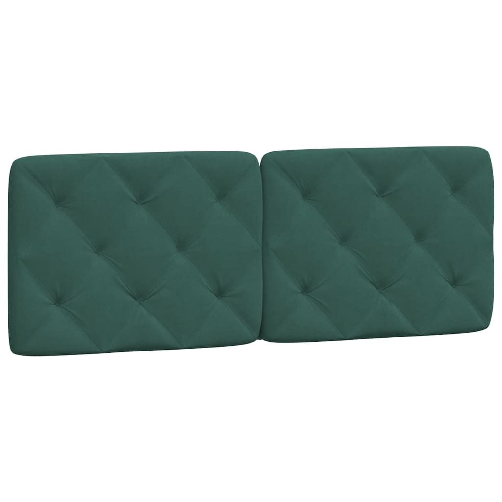 vidaXL cabecero de cama acolchado terciopelo verde oscuro 120 cm
