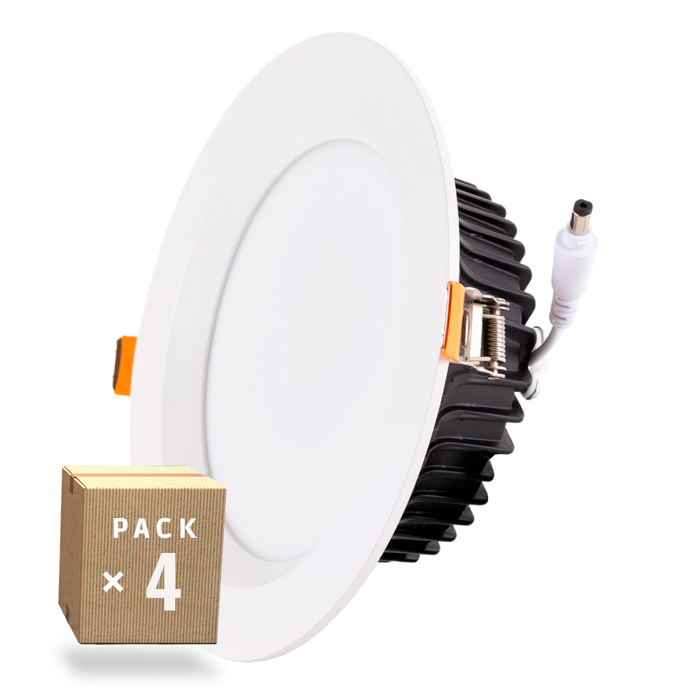 Pack 4 downlights LED 24w 2.160lm 6000ºk ip65 baños/cocinas 50.000h [sl-dl