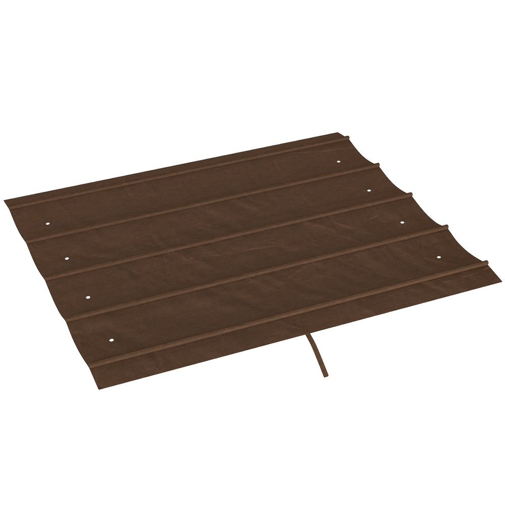 Techo de pérgola 286x245x16 cm poliéster color marrón Outsunny