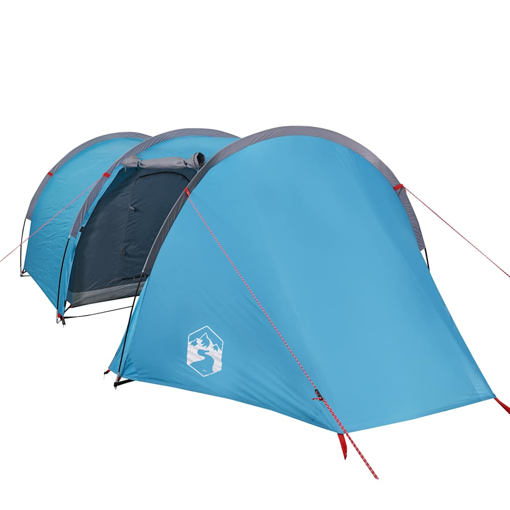 vidaXL tienda de campaña túnel para 4 personas impermeable azul