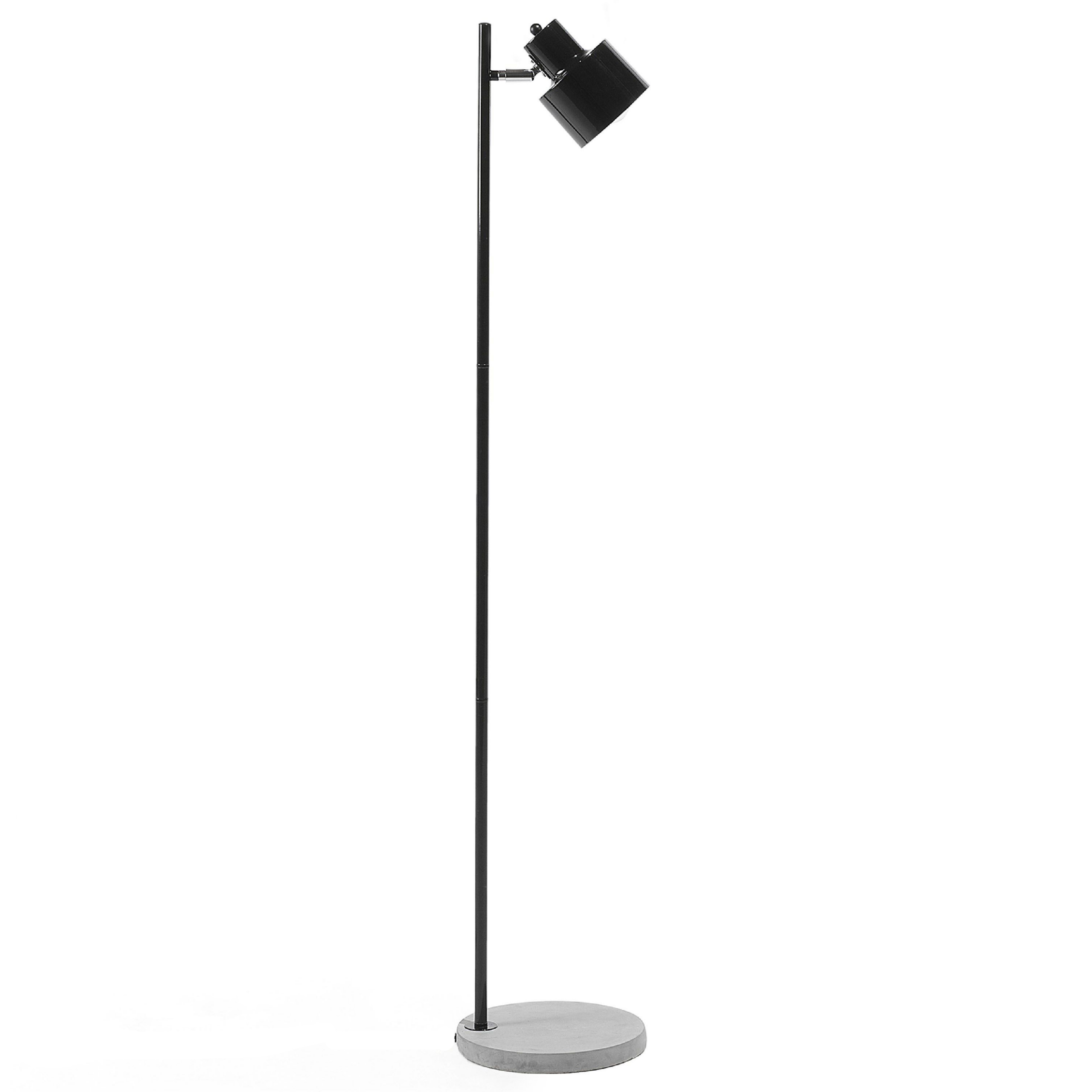 Lámpara de pie corbones ajustable metal negro