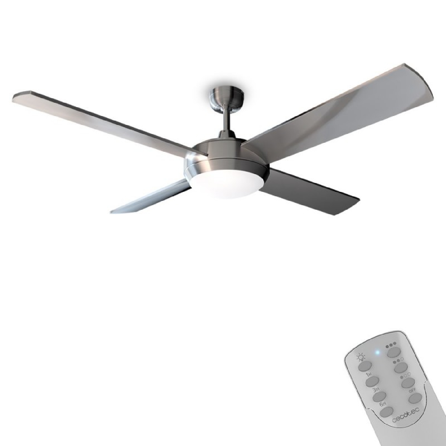 Cecotec ventilador de techo con mando a distancia, temporizador y luz LED