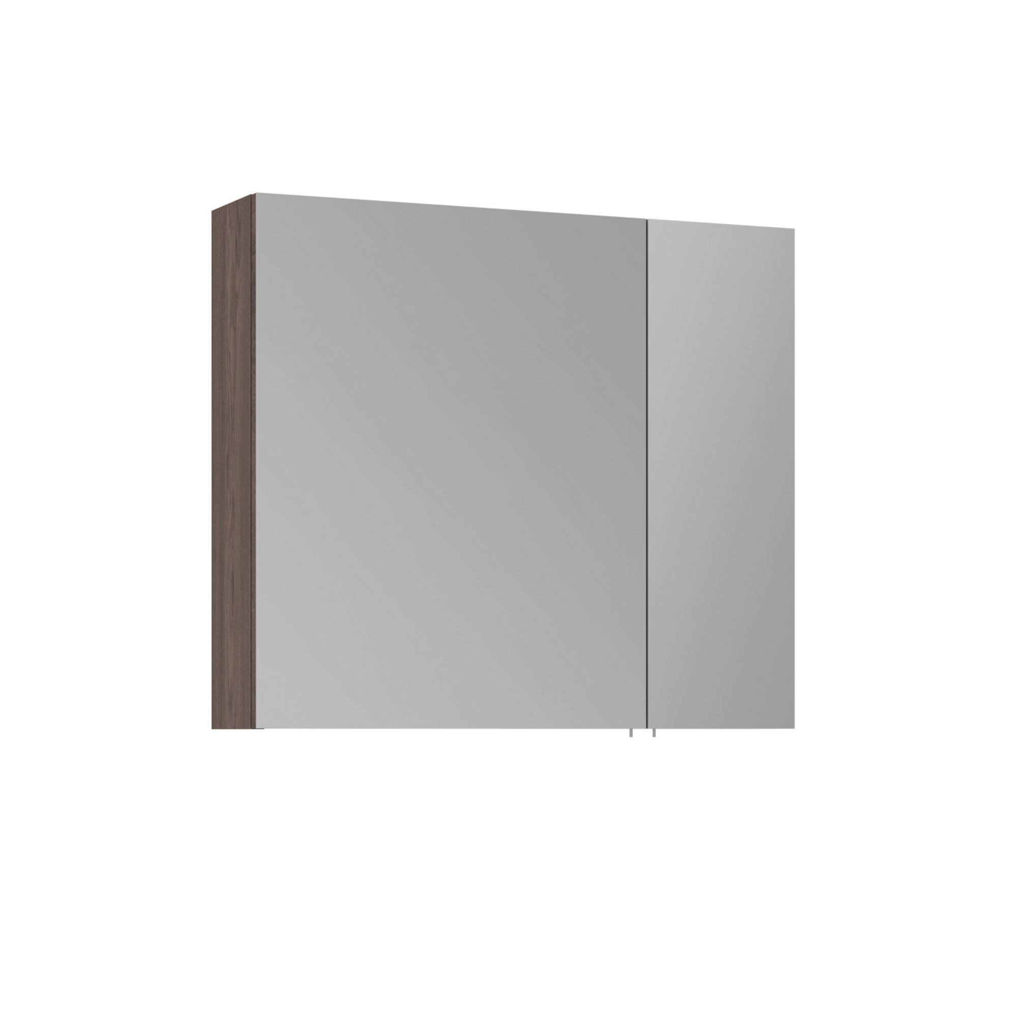 Mueble de baño con espejo <<side 80>> - 79 x 16 x 66 cm - nogal oscuro