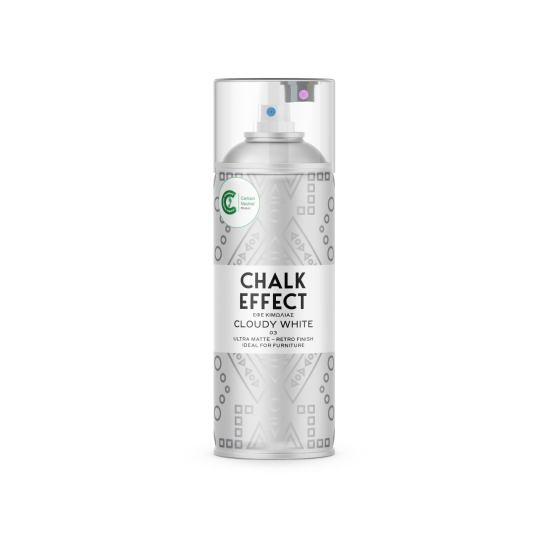 Spray pintura tiza chalk effect ultra mate 400 ml (cloudy white 03)