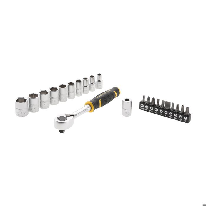 Juego de carraca y trinquetes - stanley fatmax - fmmt82679-0 - acero - 1/4