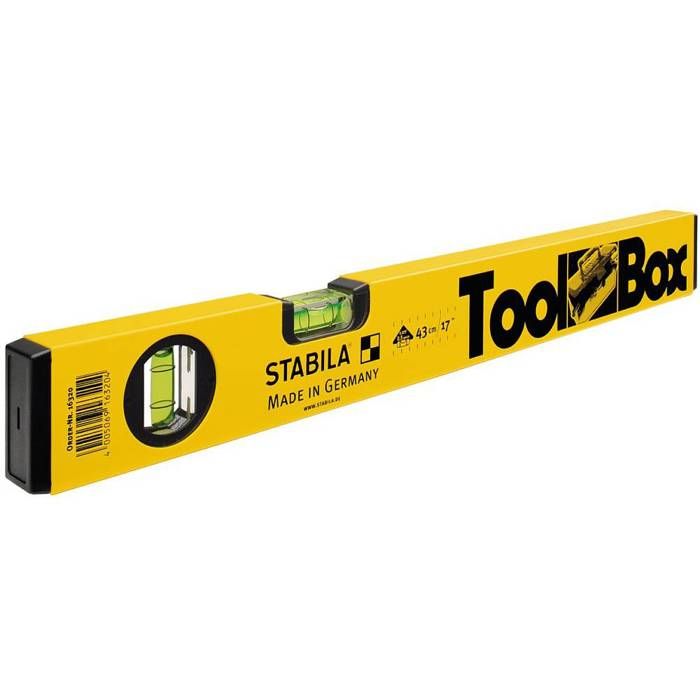 Stabila toolbox 16320 nivel de burbuja en aleación ligera 43 cm 0.5 mm/m
