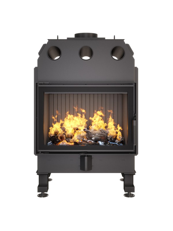 Chimenea insertable de leña negro - energy 70x50 (15,1 kw) eco
