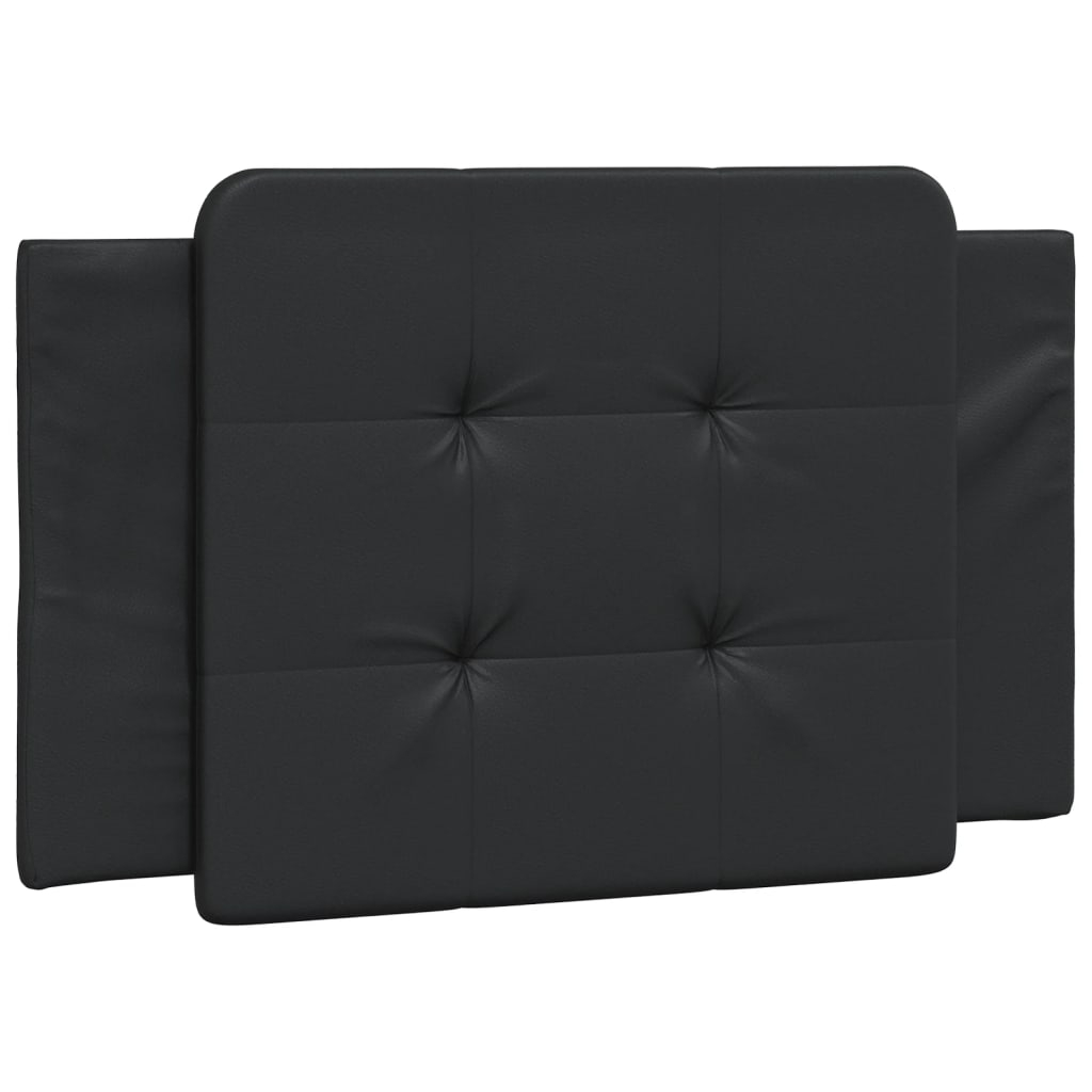 vidaXL cabecero de cama acolchado cuero sintético negro 90 cm
