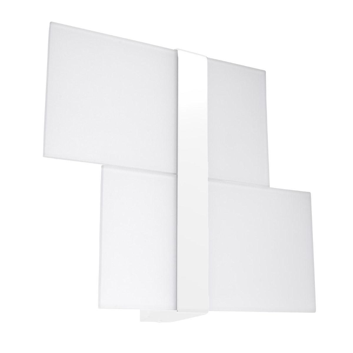 Lámpara de pared massimo 2 blanco acero/vidrio 39x28x6cm