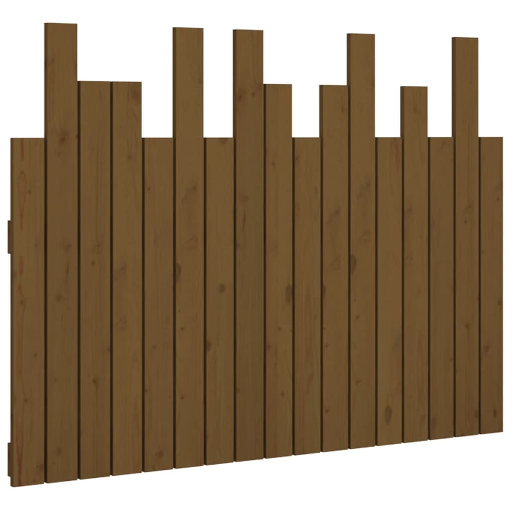 vidaXL cabecero cama pared madera maciza pino marrón miel 108x3x80 cm