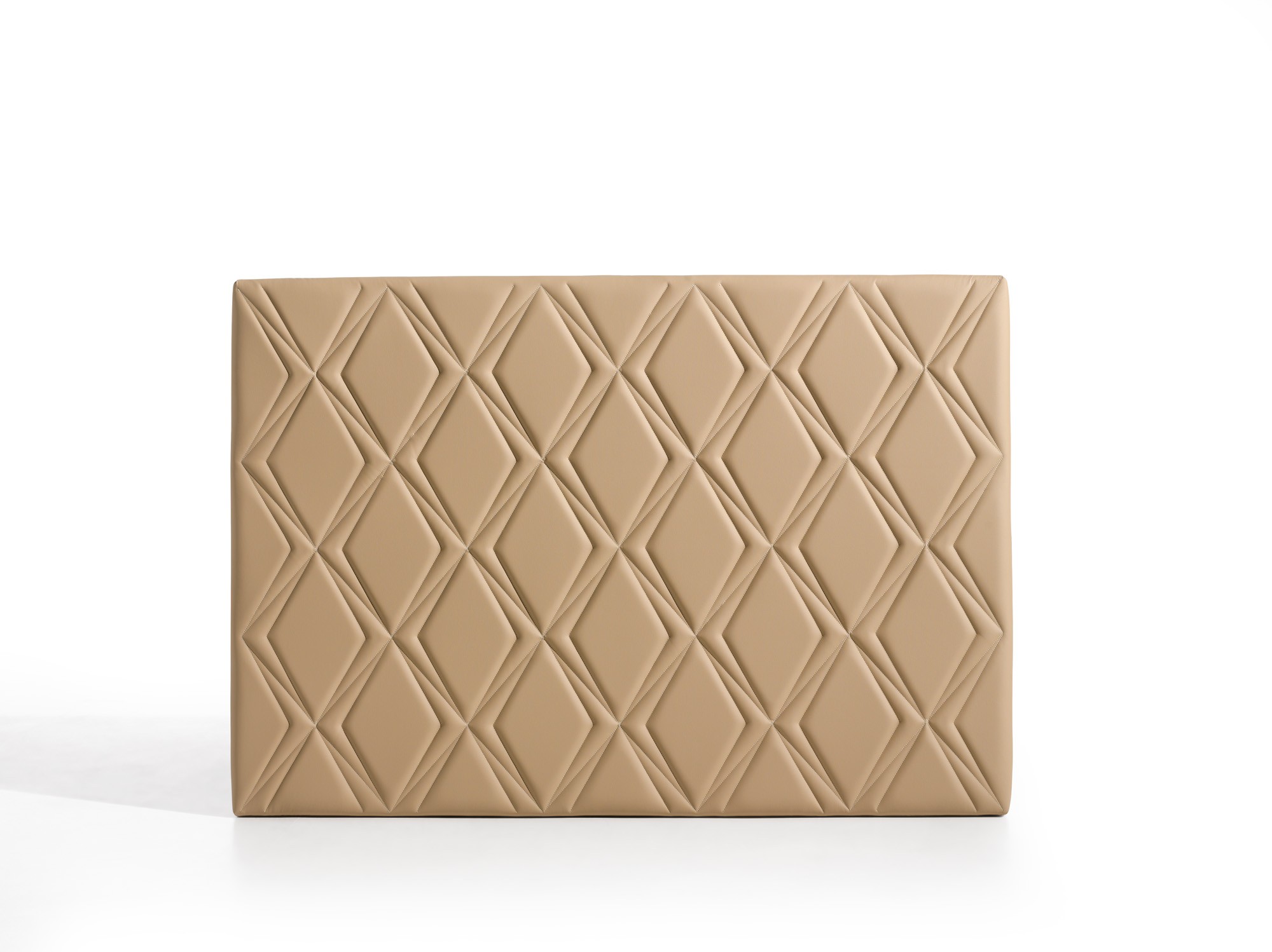 Cabecero rubí para cama de 110 de polipiel camel 115x115x8. Matris