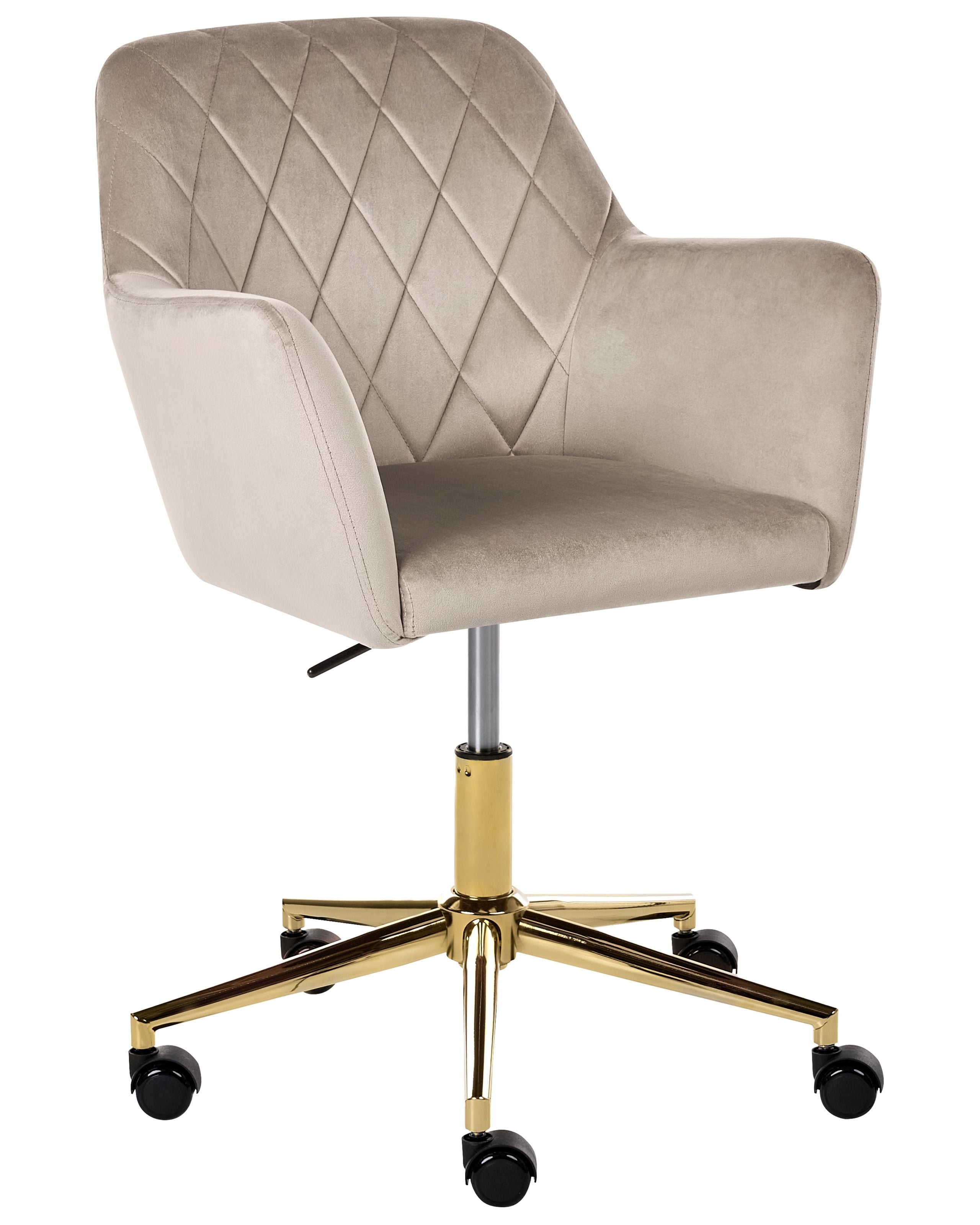 Silla de escritorio leloria terciopelo gris pardo