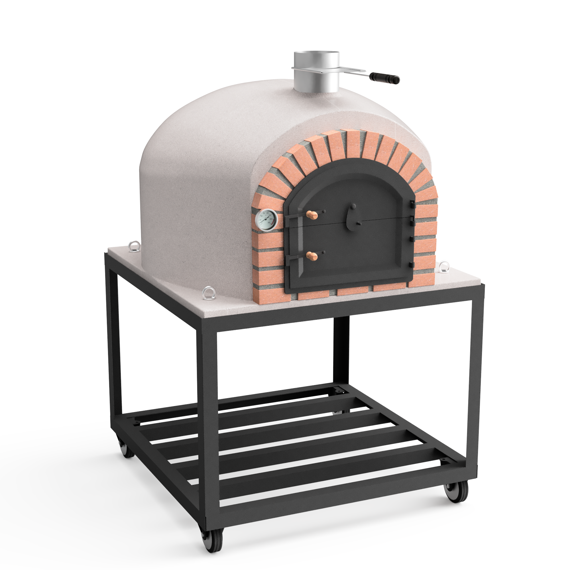 Horno de leña exterior de obra modelo gran canária blanco - 120x120x170cm