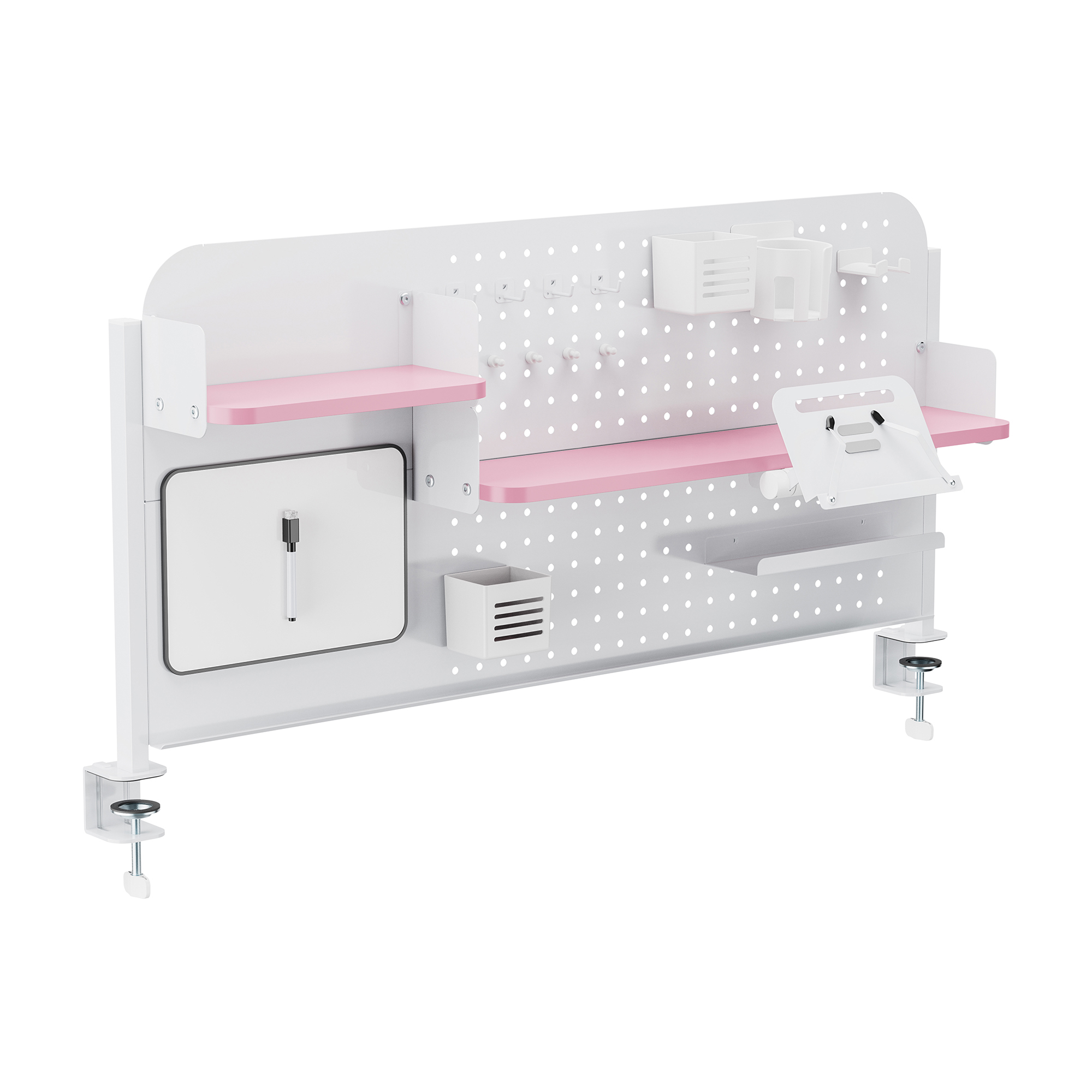 Organizador de escritorio tablero perforado sauda 114x68 cm rosa [en.casa]