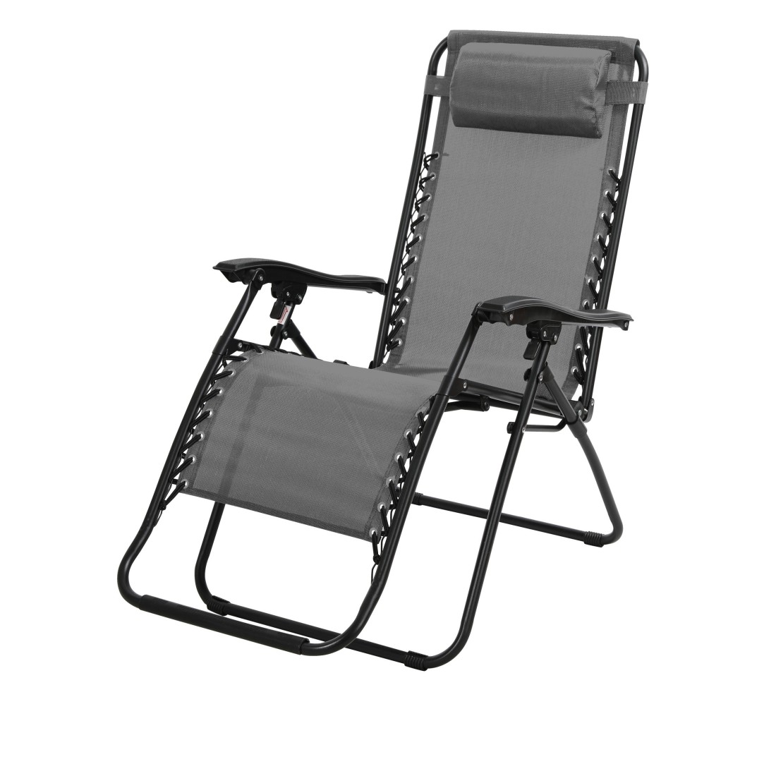 Sillón reclinable de exterior color antracita 90x108x64 cm