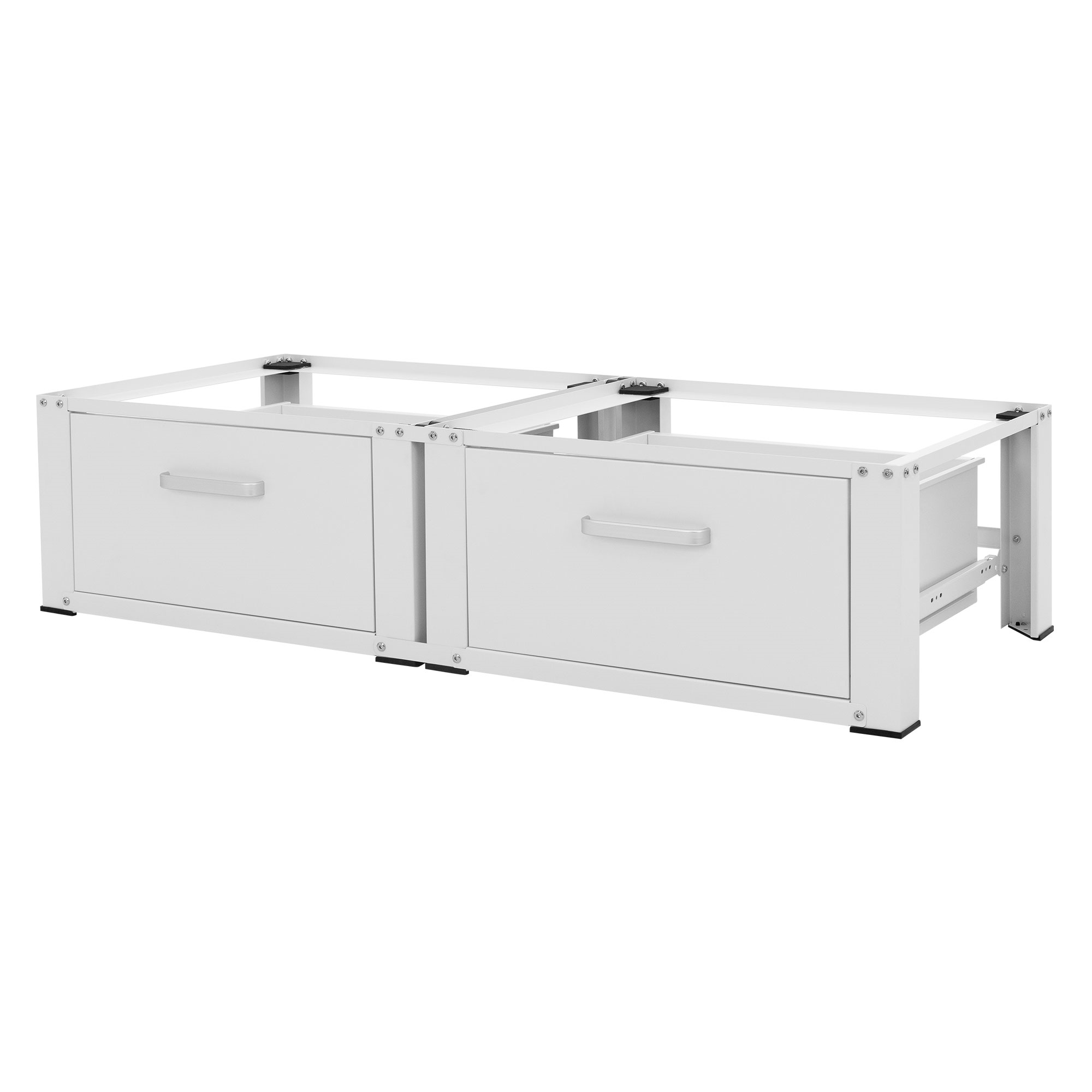 Pedestal doble para lavadora 128x53,5x31,5 cm blanco