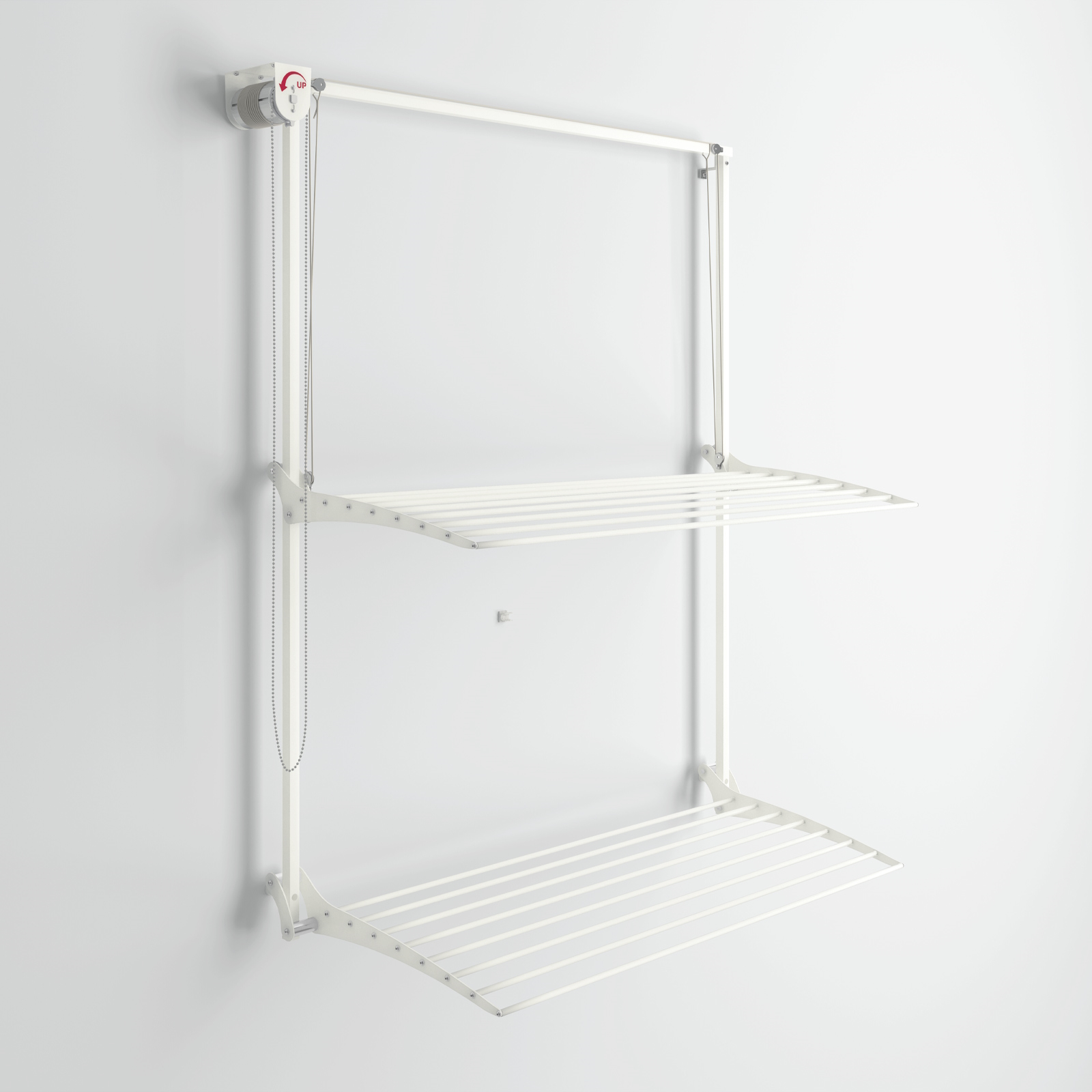 Tendedero de pared a 2 niveles, 152 cm foxydry plus blanco