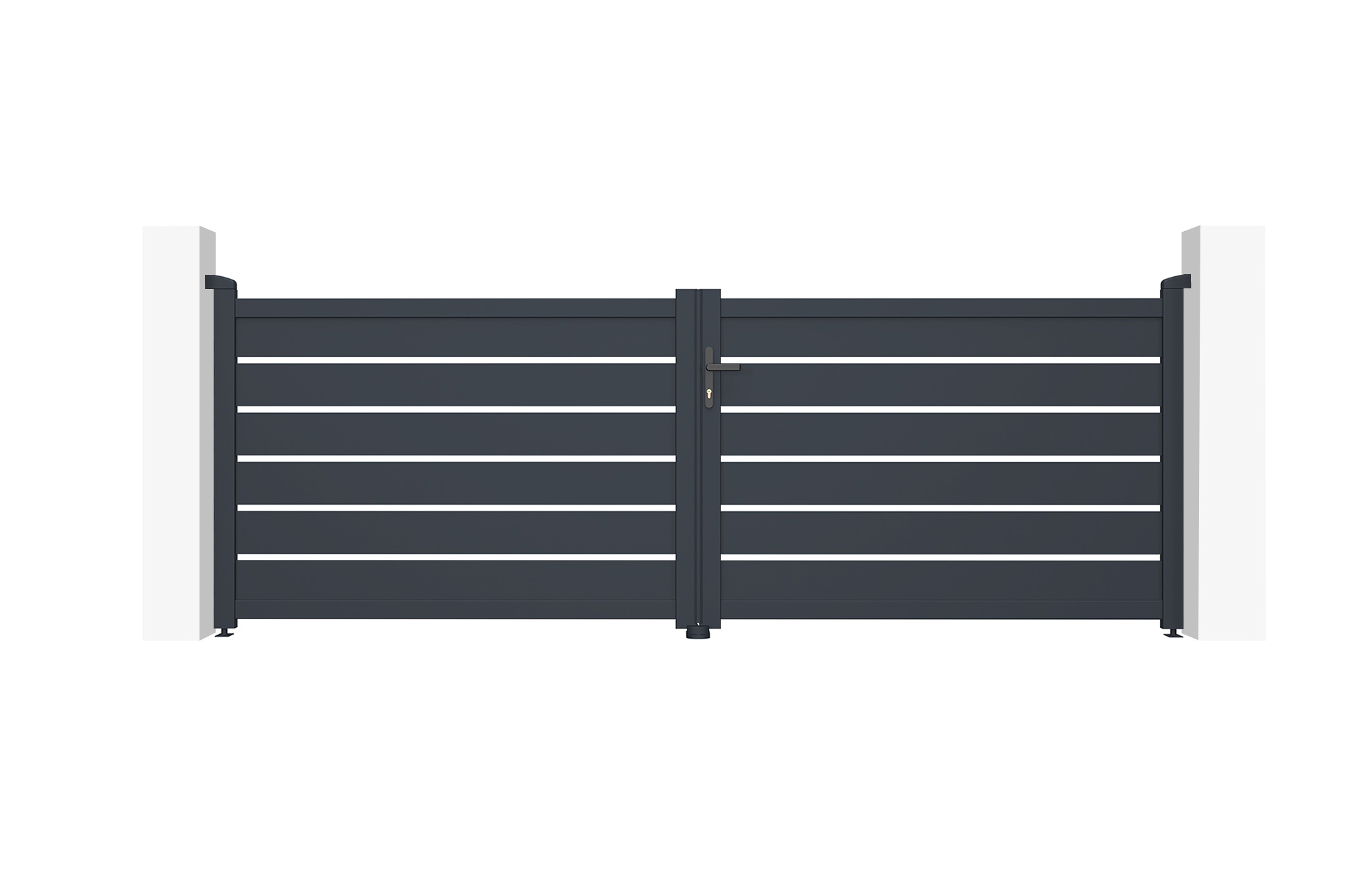 Puerta automática batiente gris vogel h.120cm + motor ranger b150