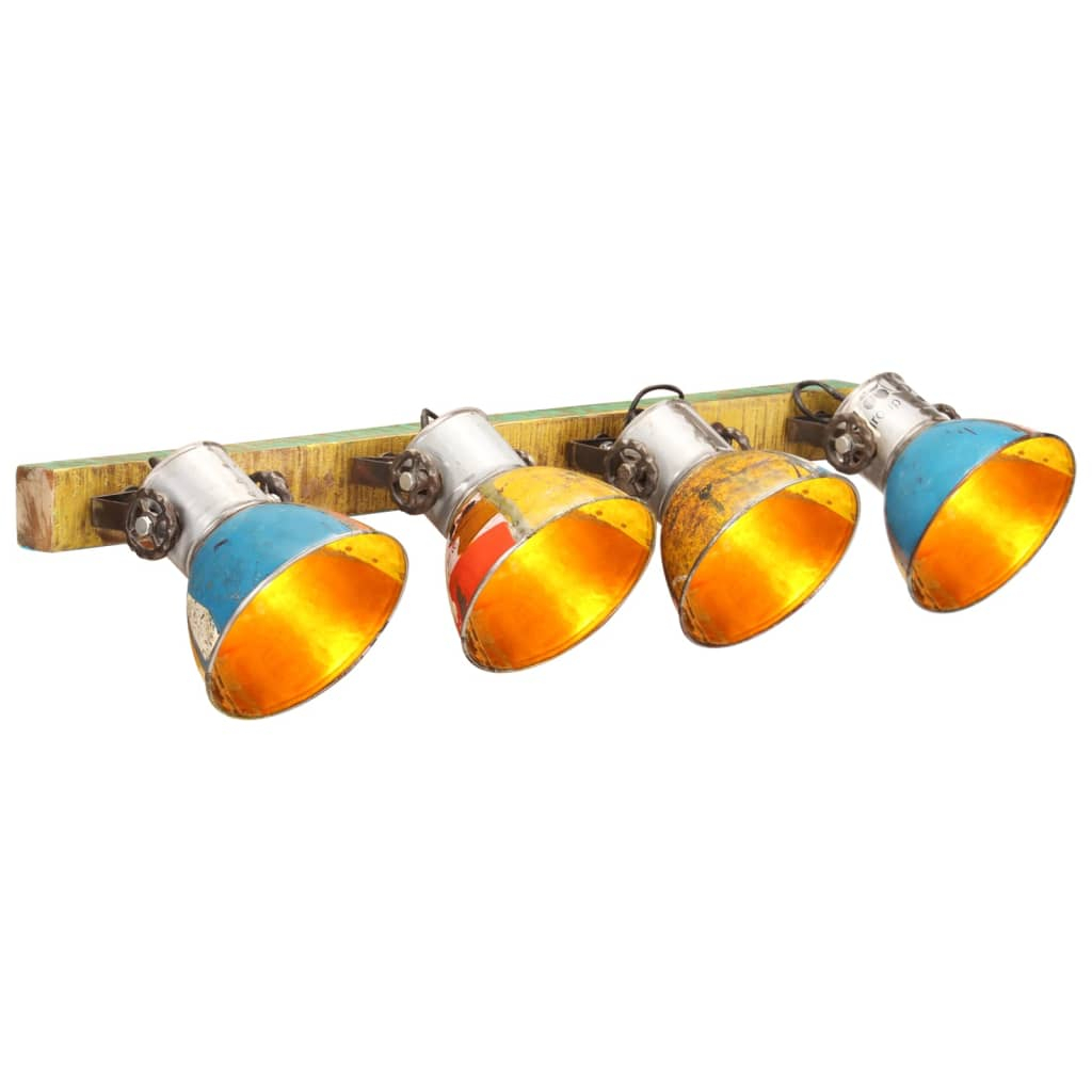 vidaXL lámpara de pared industrial multicolor E27 90x25 cm