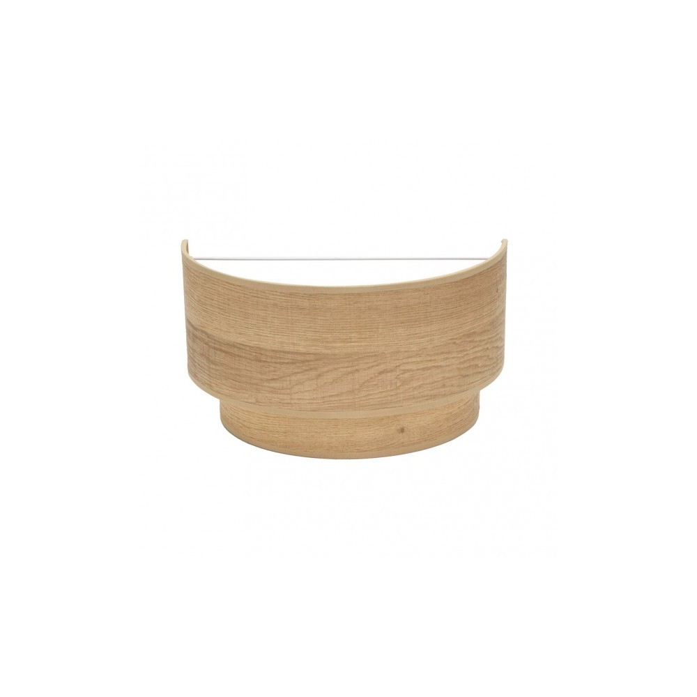 Aplique doble smile 1xE27 madera clara 17x30x15 cm