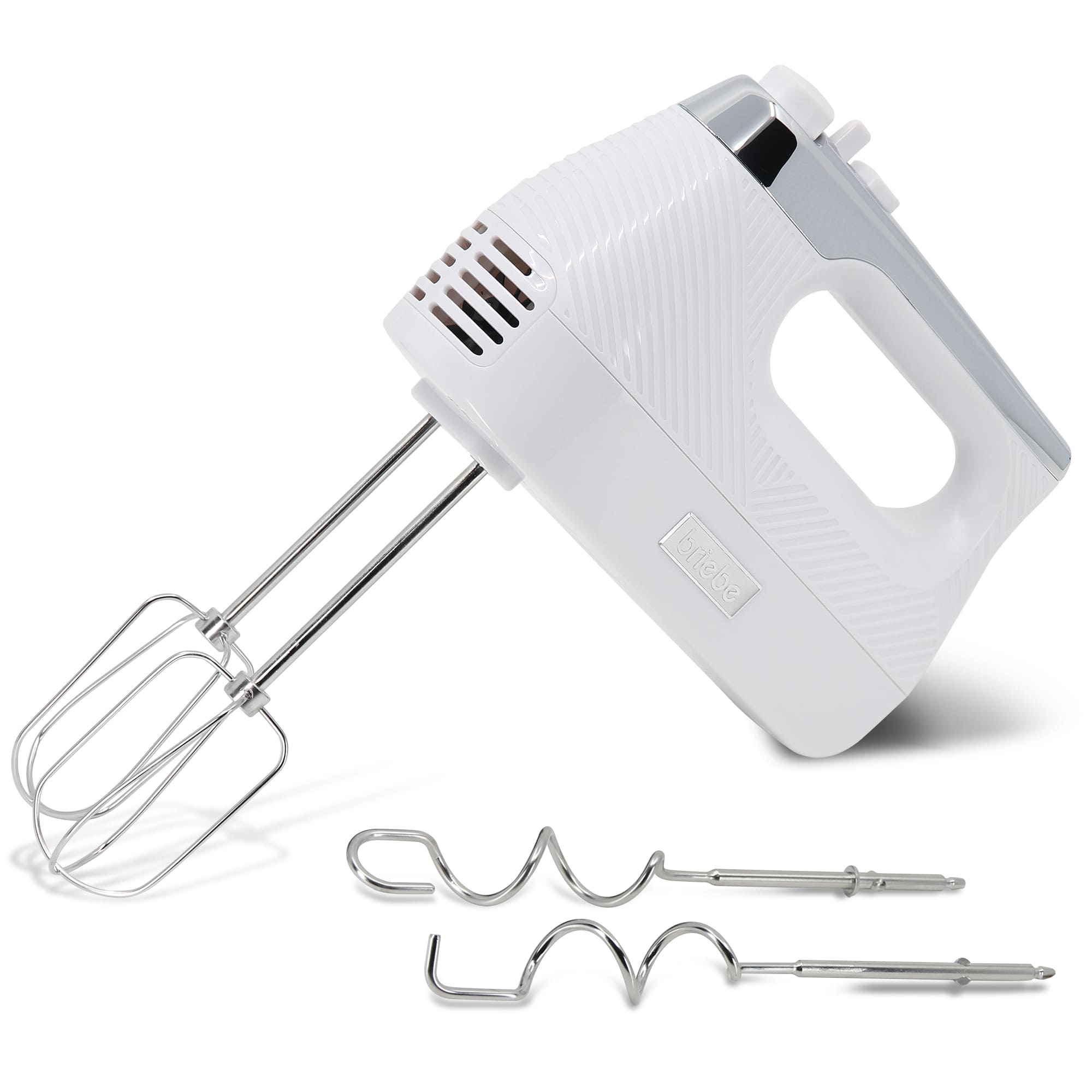 Batidora de varillas eléctrica 400w amasadora briebe hm1174wht blanco 400w