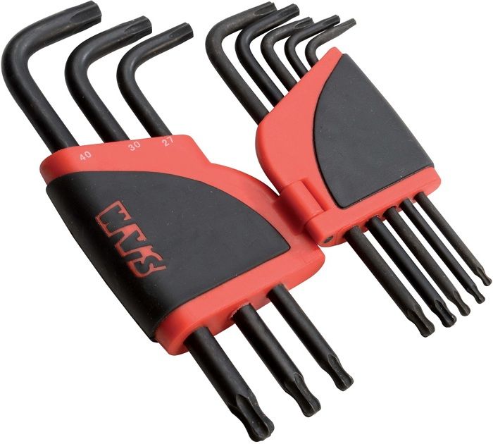 Rack de 8 llaves macho torx largas con cabeza esférica sam - 66r8al