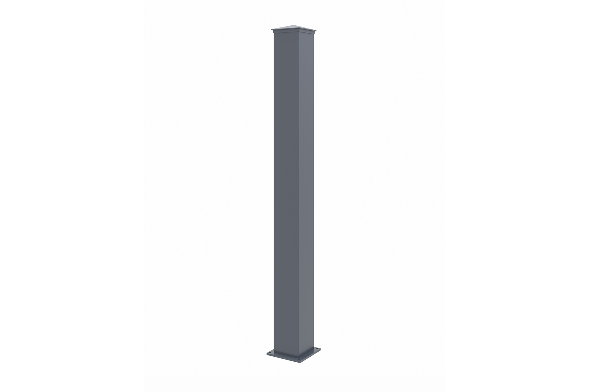 Juego de 4 postes eifel 15x15 en aluminio a.166cm - gris antracita