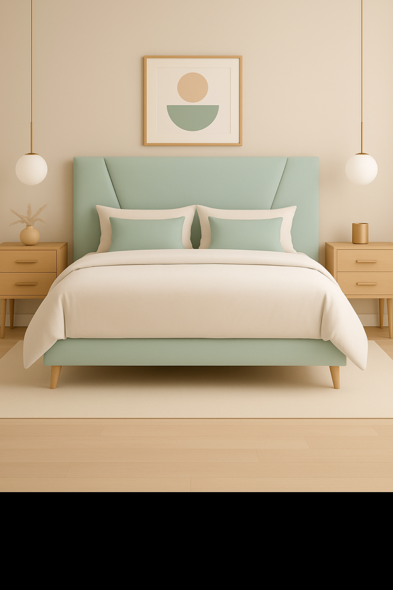 Cabeceros de cama 120 malaga tejido antimanchas verde 120*70 cm