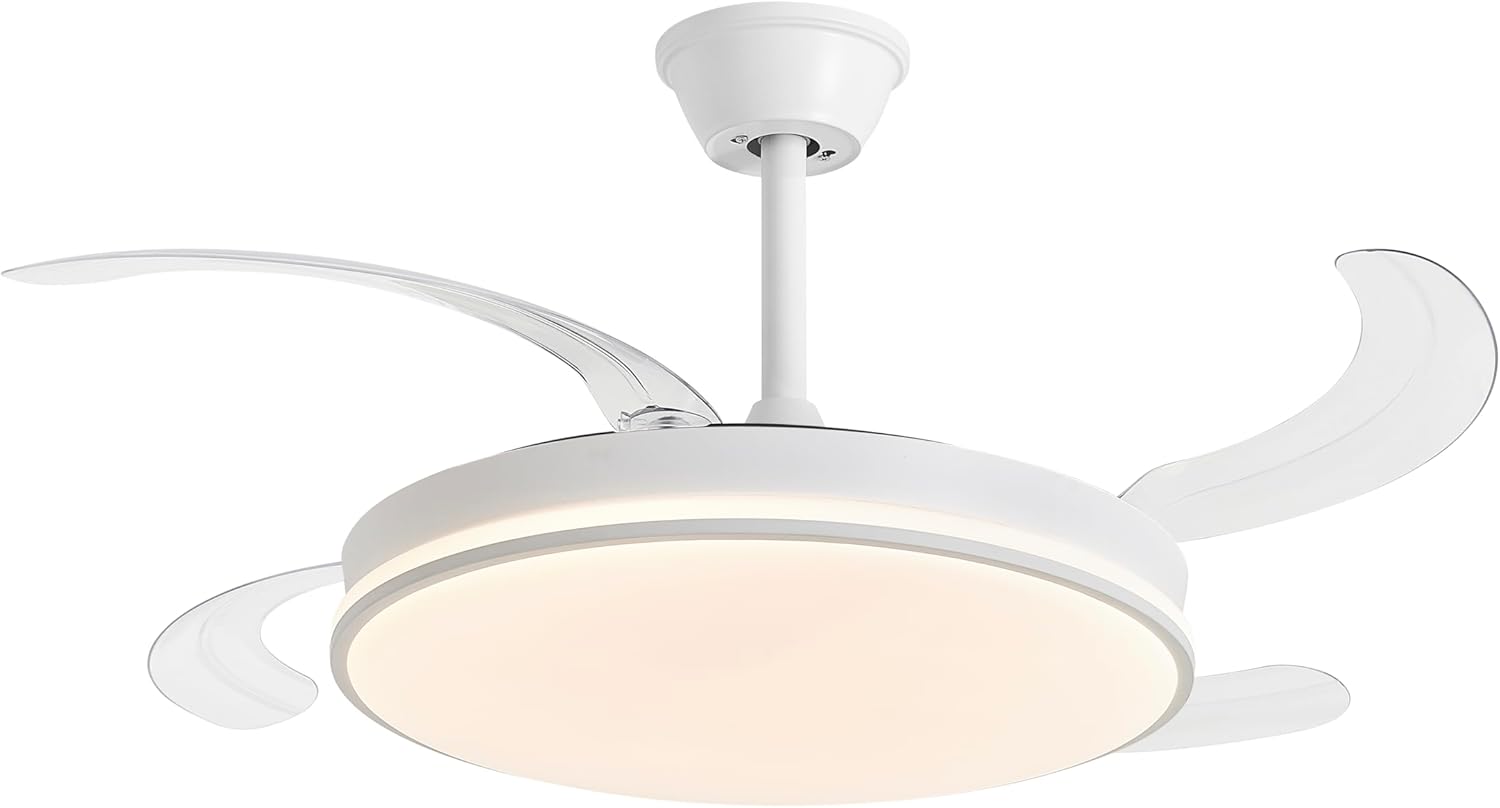 Dupi ventilador de techo con luz LED cosmos | Aspas Retractil | Blanco