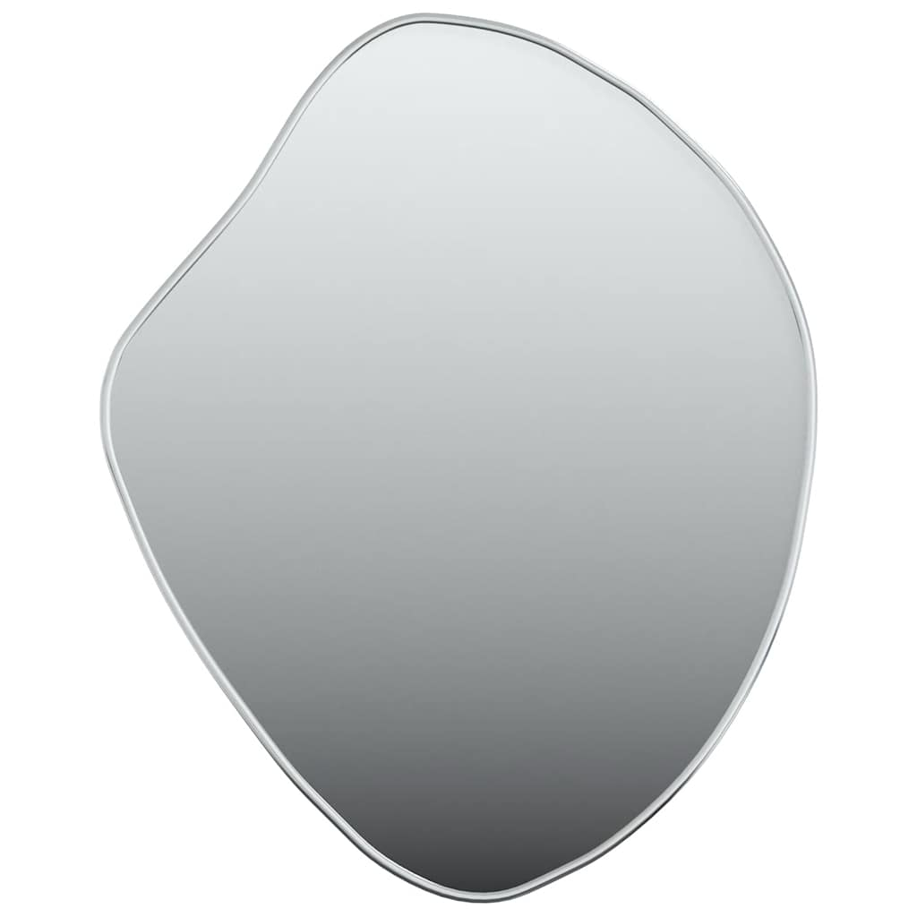 vidaXL espejo de pared plateado 60x50 cm