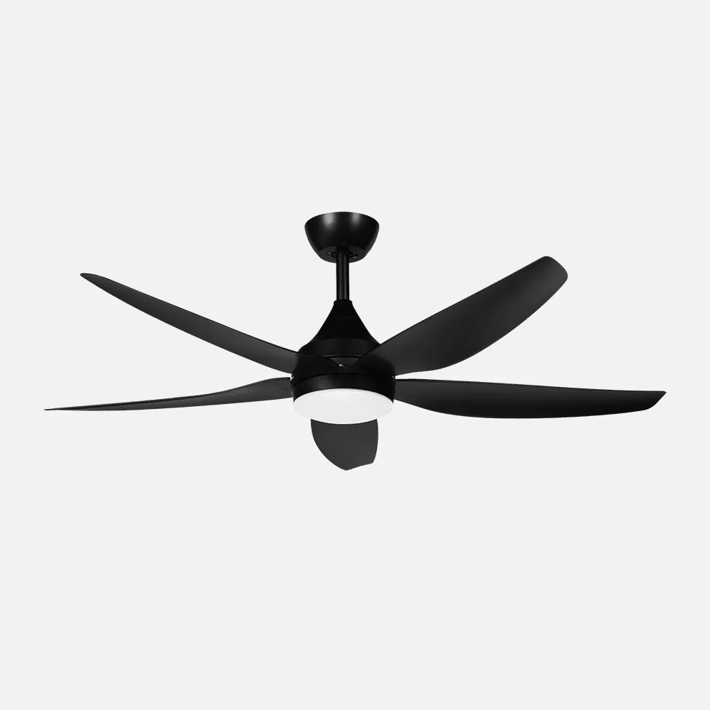Ventilador dc elda 18w negro 5aspas 6vel.144d 2250lm 300045006500kk remoto+
