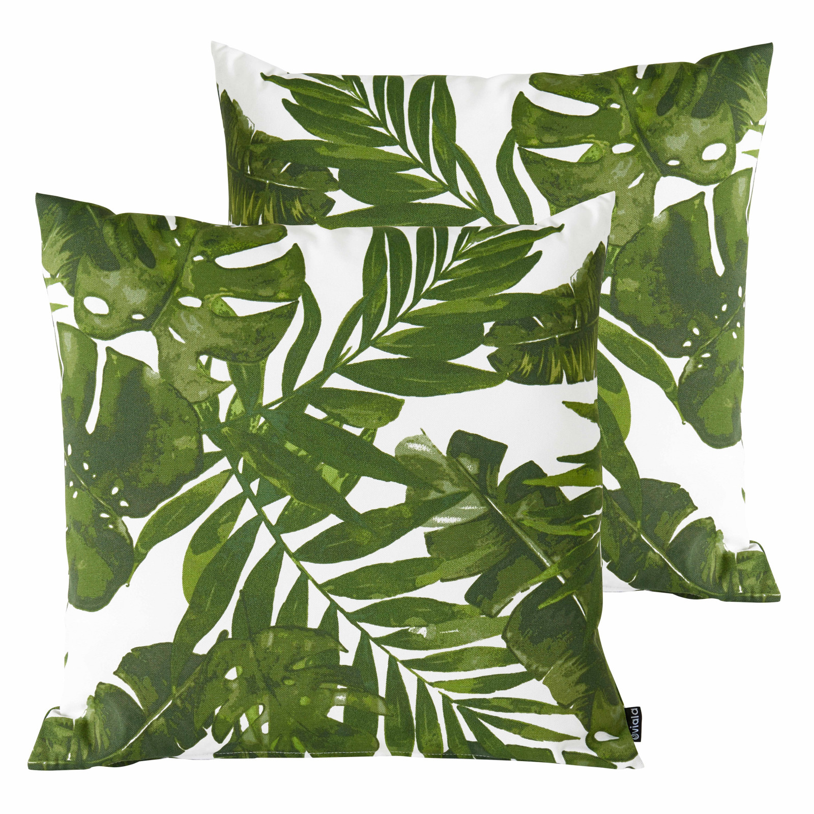 Oviala - lote de 2 cojines cuadrados de poliéster selva 45x45x8 cm