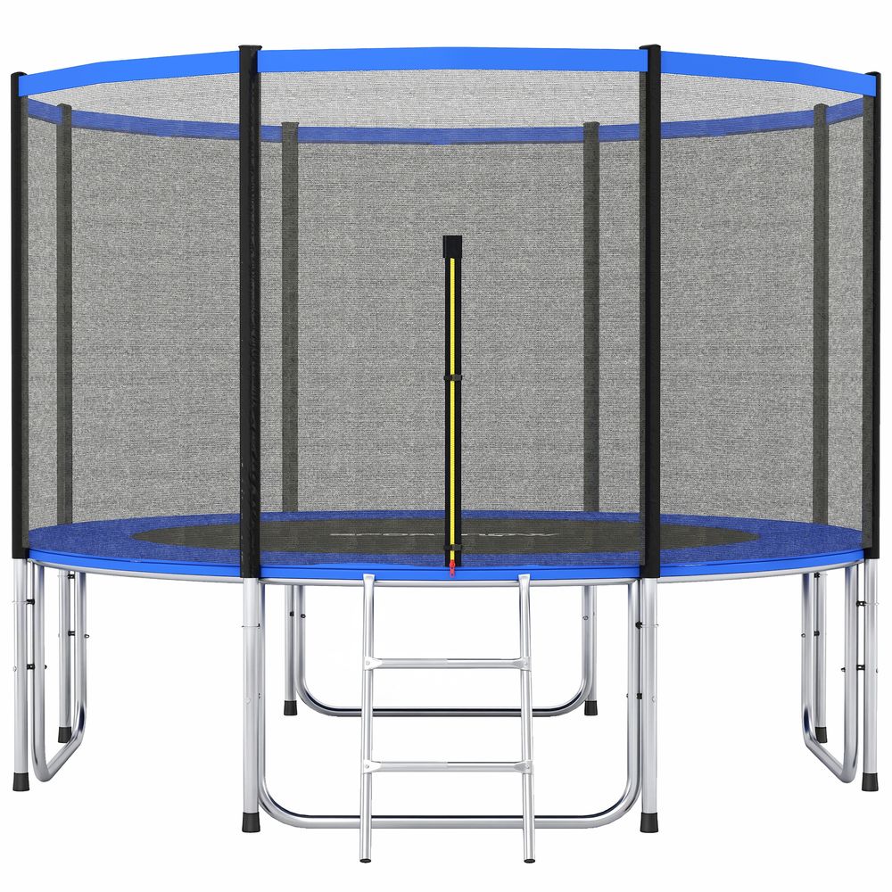 Cama elástica exterior 366x366x270 cm acero, pp color azul sportnow