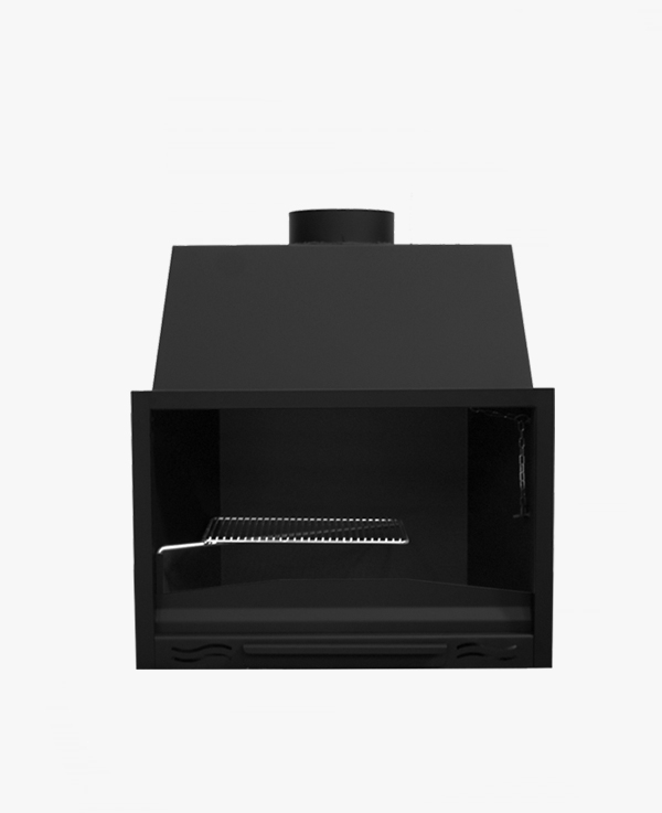 Asador frontal h-90-c de leña con parrilla giratoria