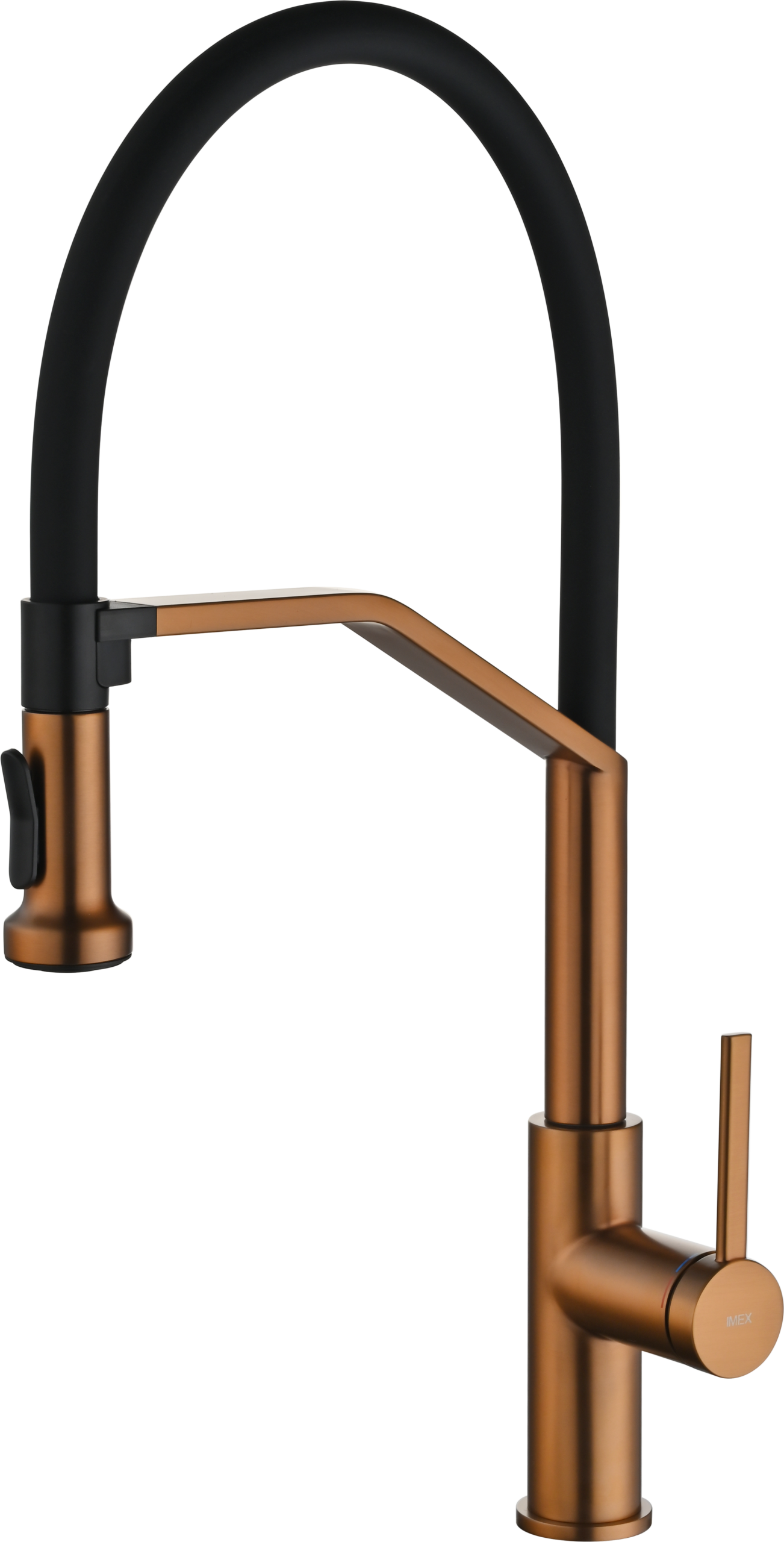 Grifo de cocina véneto flexible oro rosa cepillado [imex®]