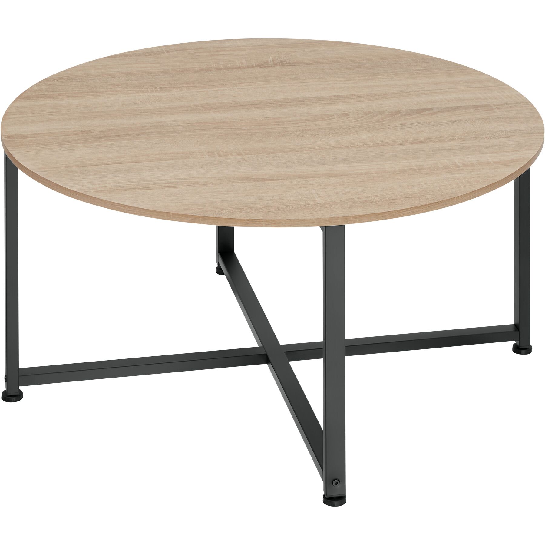 Mesa de centro 88,5x47cm, madera industrial clara, roble sonoma