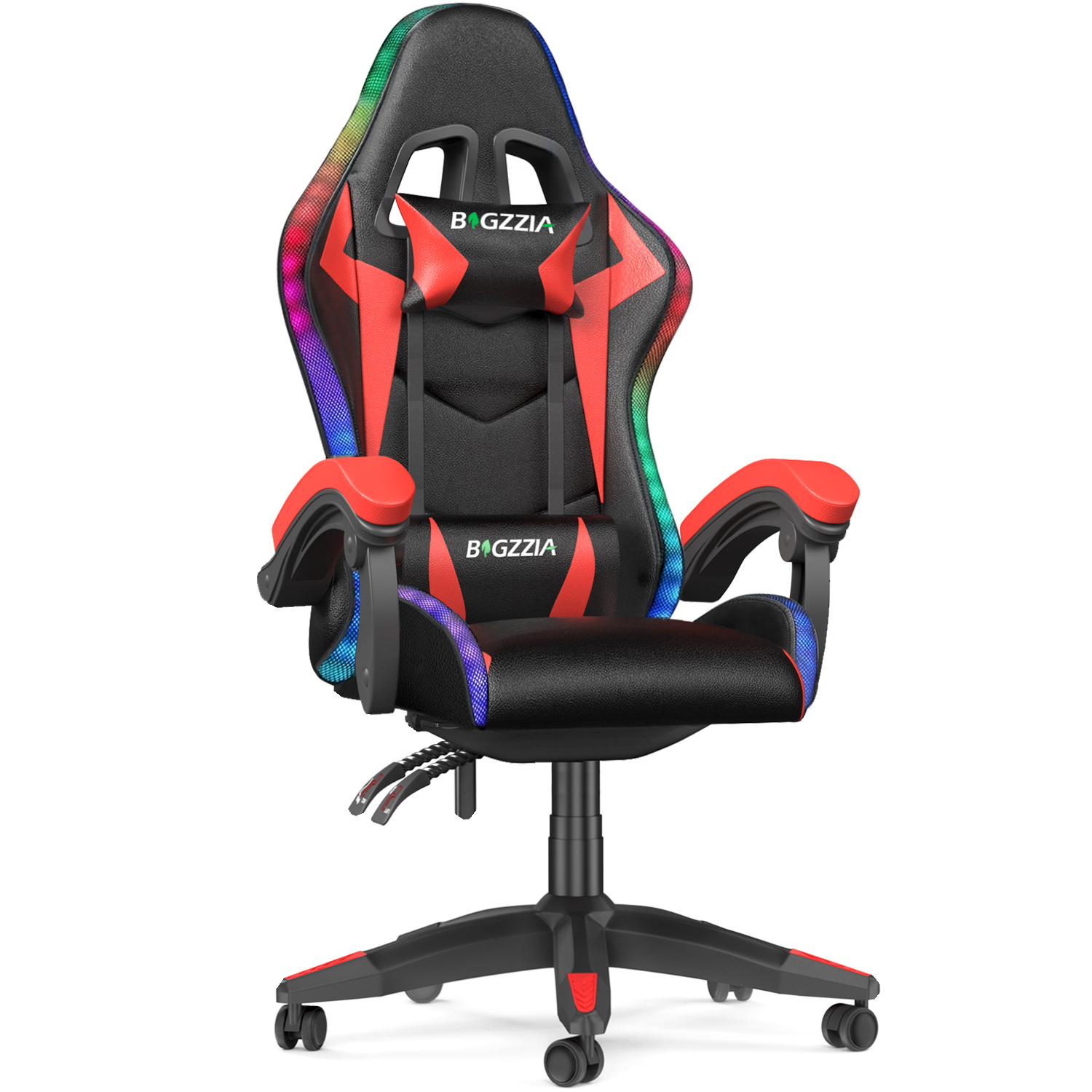 Silla oficina con LED, silla ergonómica- rojo