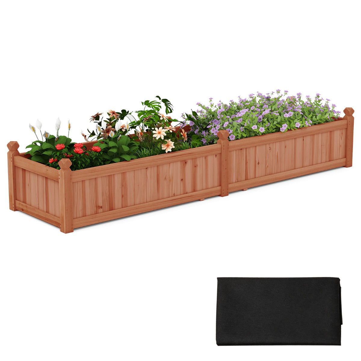 Bancal elevado rectangular de 227 x 59,5 x 40