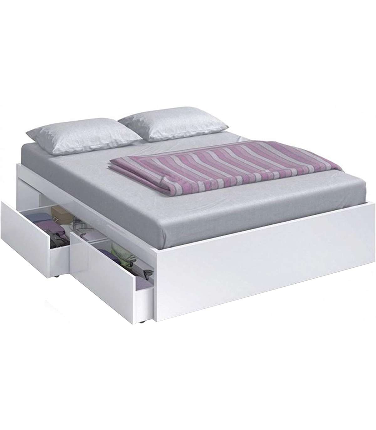 Cama kendra con 4 cajones para almacenamiento práctico