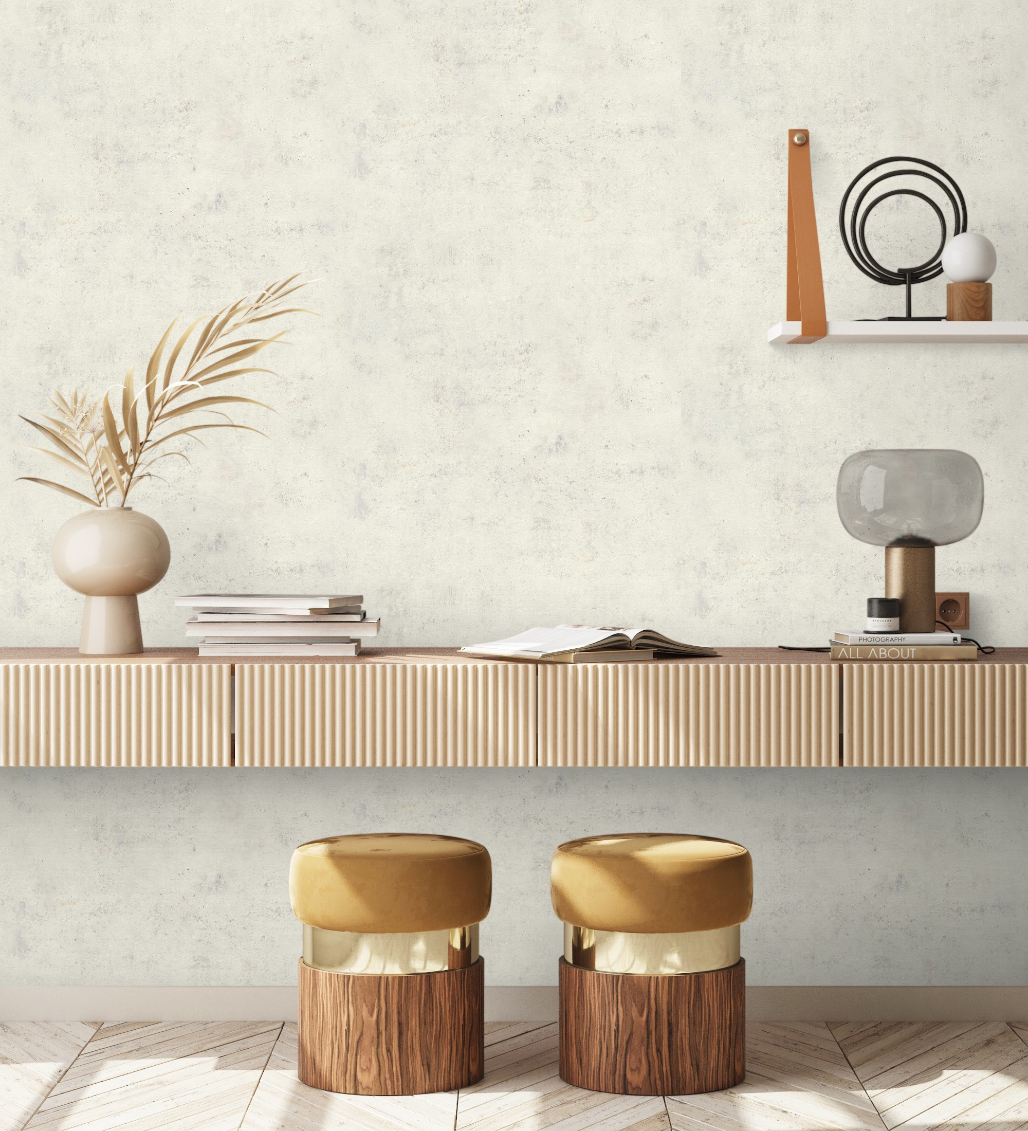 Papel pintado gaulan lavable de microcemento con textura 5.33m²