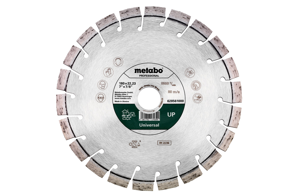 Metabo disco de cortar de diamante 180x22,23mm, "up", universal